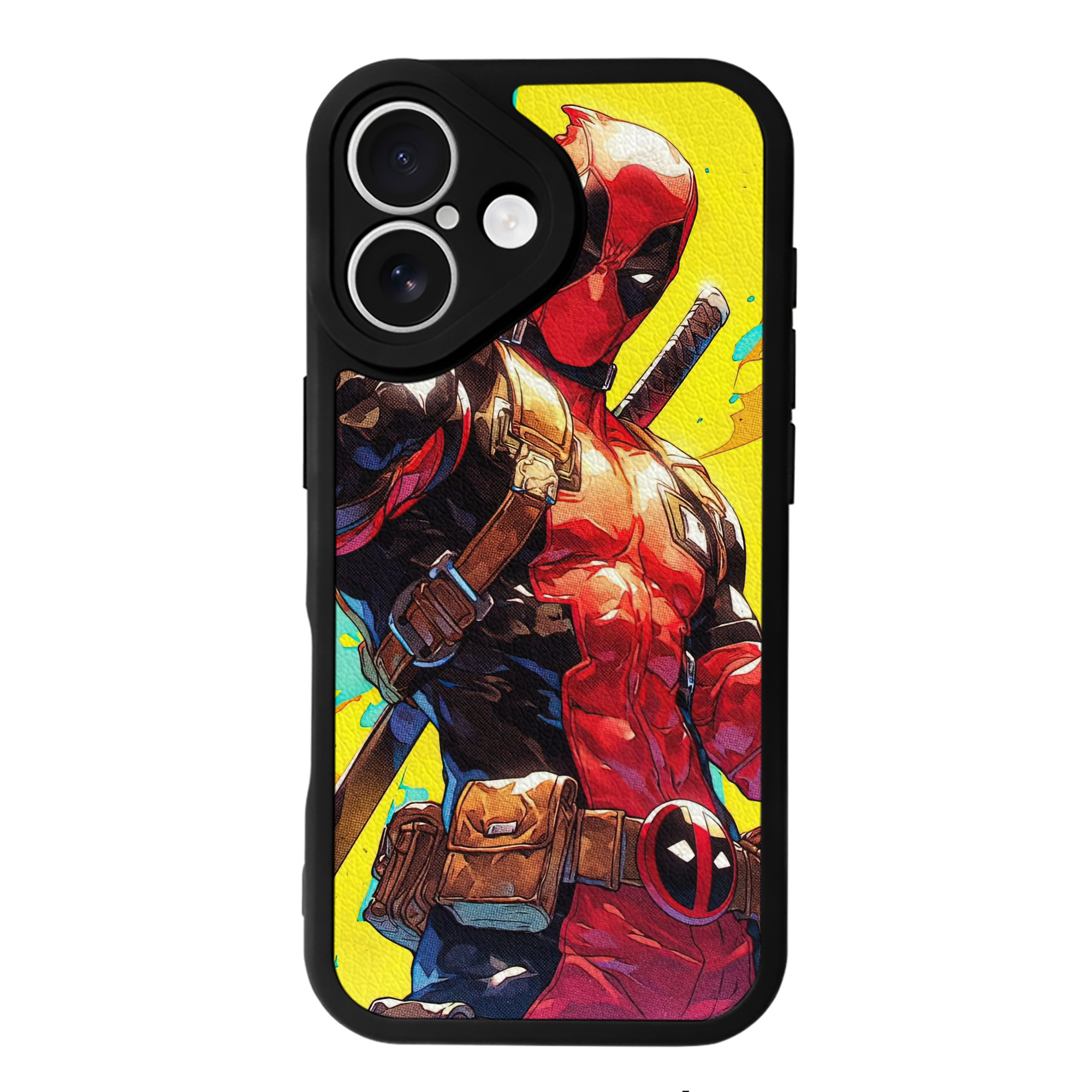 （画像用） Deadpool デッドプール 【iPhone 16シリーズ対応】シリコンスマホケース（レザー調） 材質：シリコン